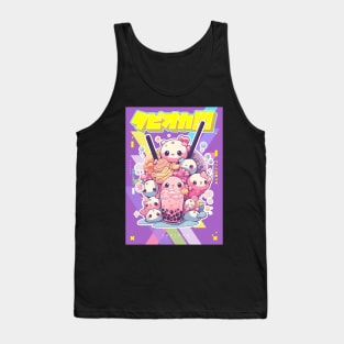 Ultra kawaii sugar shock Bubble Tea Gang - Tapioka Collection | Kawaii Aesthetic Anime Bubble Tea Pop Art Design | PROUD OTAKU Tank Top